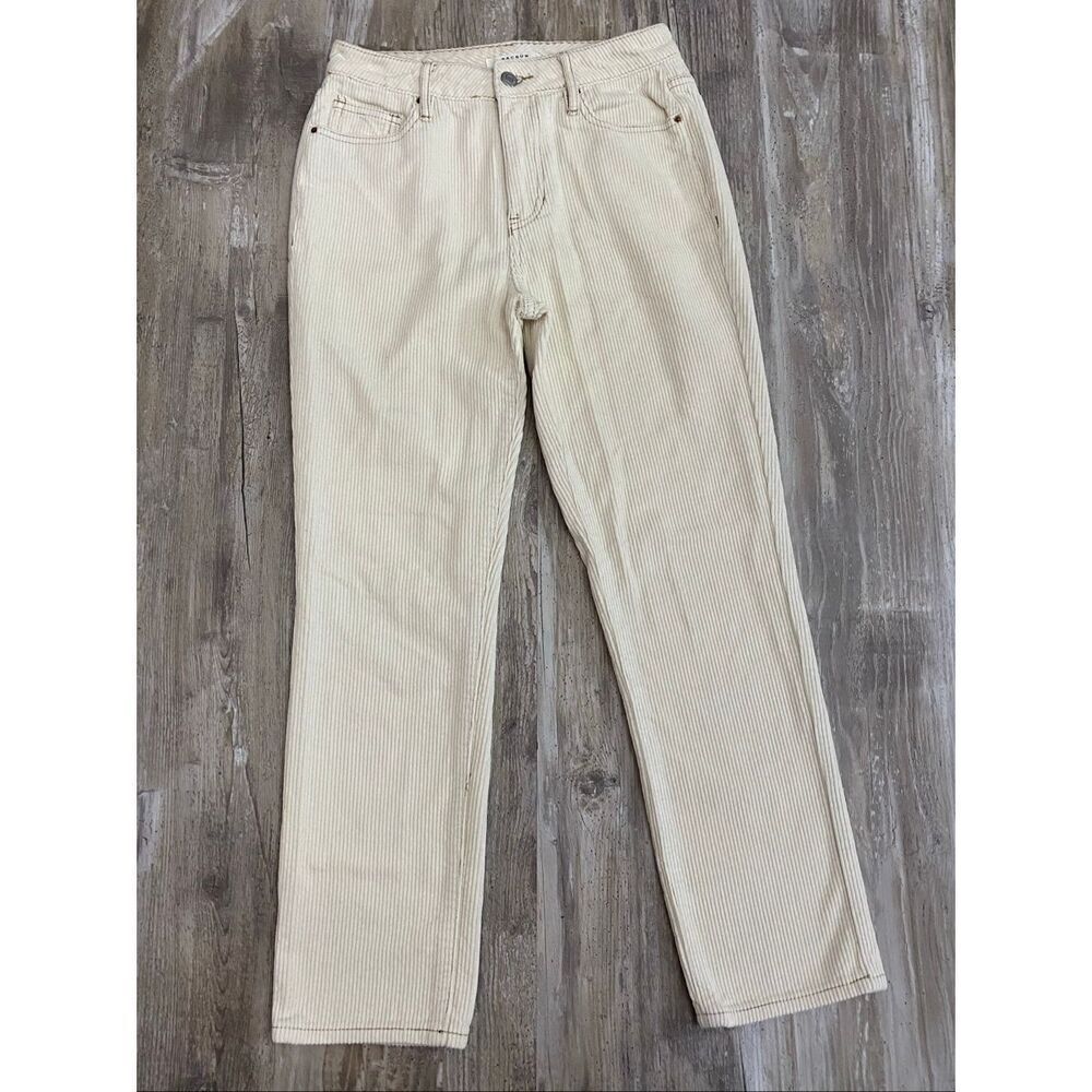 PACSUN Corduroy Mom Jeans Pants Mid Rise Cream Women’s Sz 25
